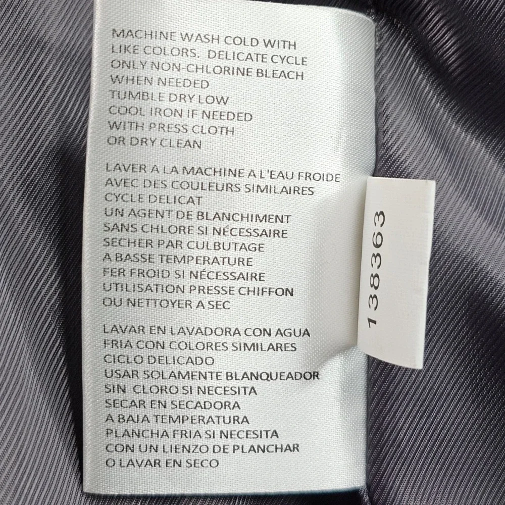 Michael Kors‎ Anorak Rain Coat Women's S Gray Long Sleeve Hooded Snap Inside Zip